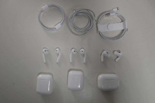 +VAT 3 various unboxed Apple AirPods for spares and repairs