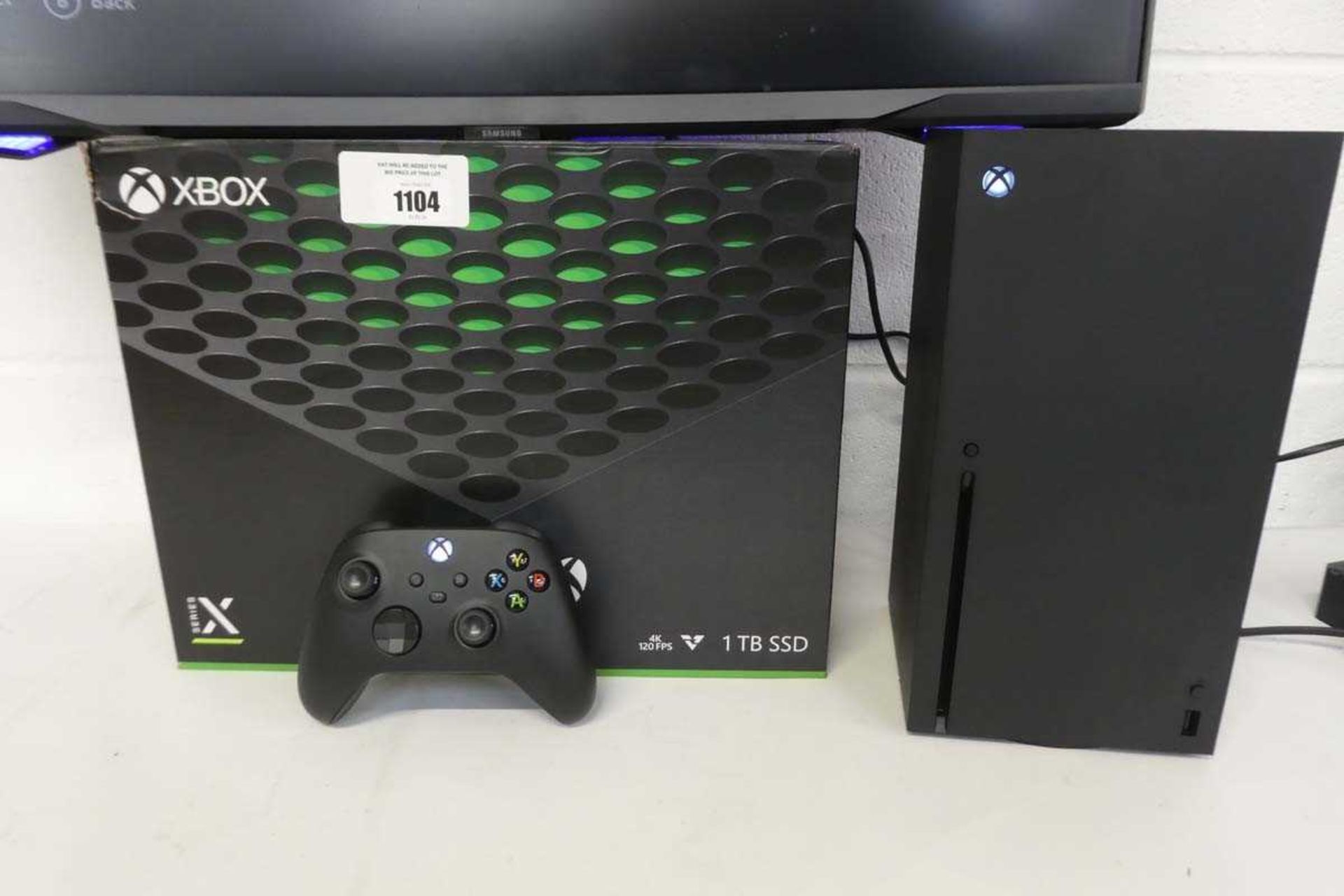 +VAT Xbox series X gaming console with 1 controller in box Monitor not included - just the Xbox - Image 2 of 2