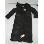 +VAT Urbancode London faux leather long length puffer coat in black size 12