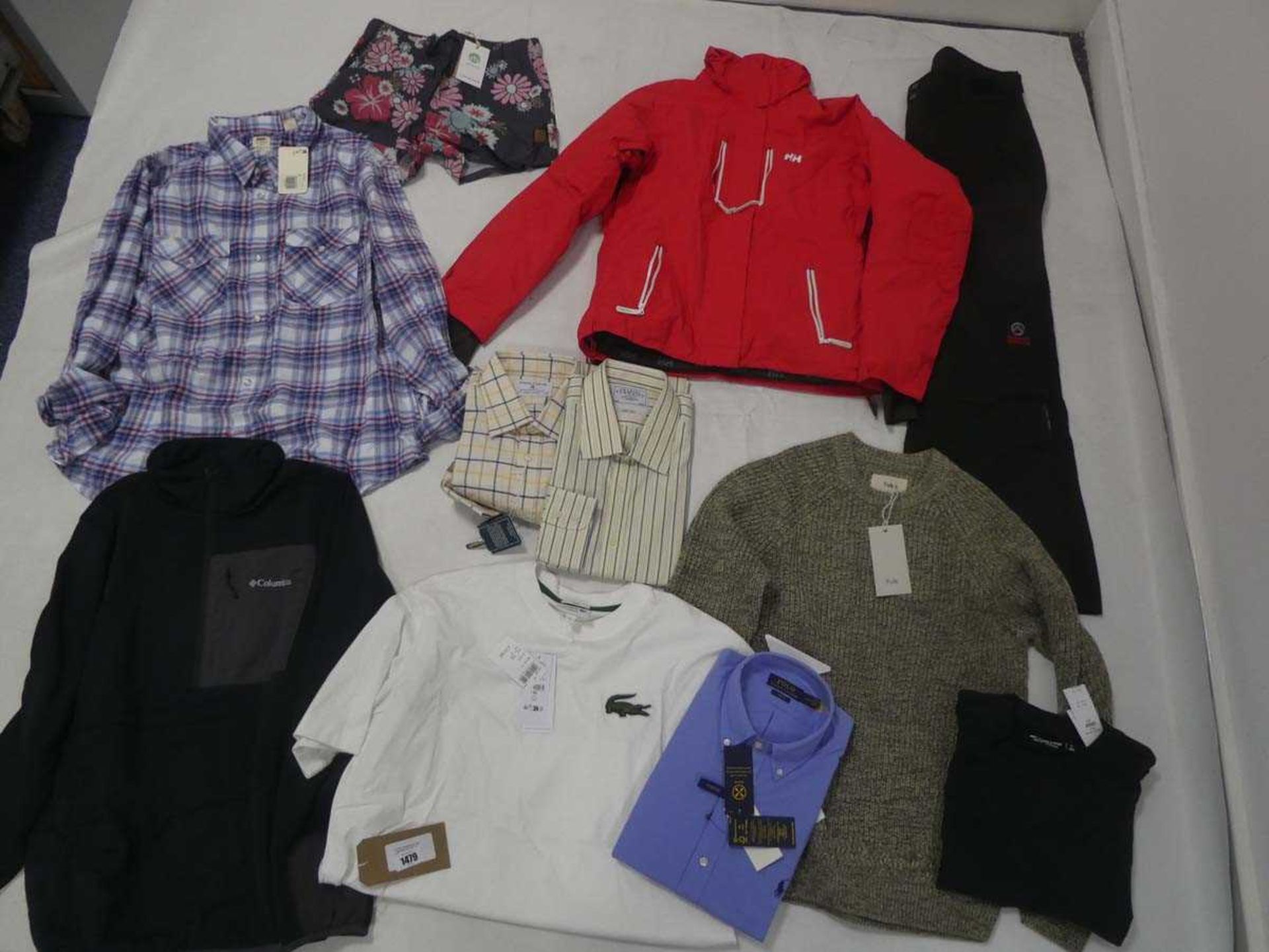 +VAT Selection of clothing to include Helly Hansen, Folk, Charles Tyrwhitt, etc