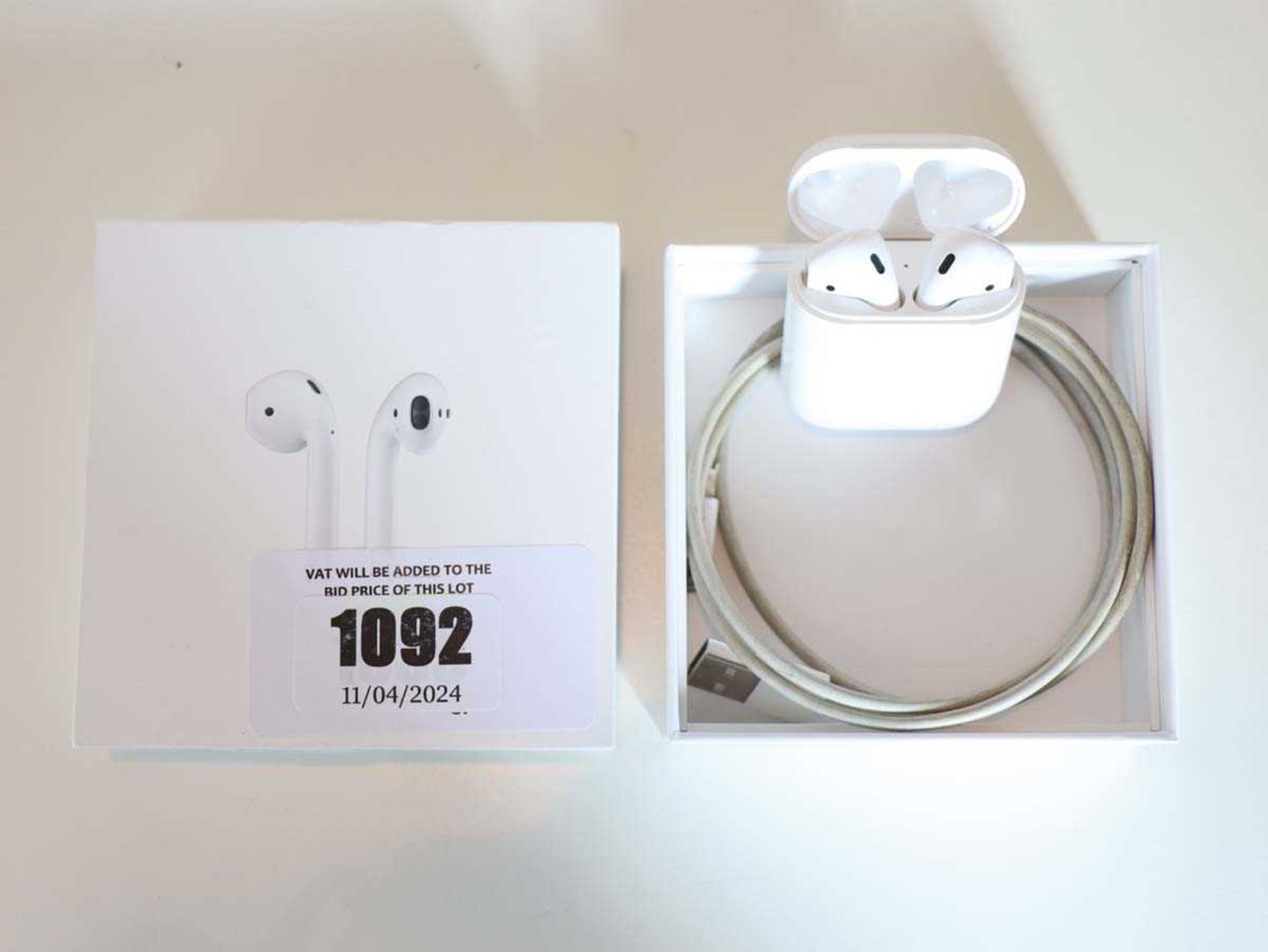 +VAT Apple AirPods with charging case and cable in box (MV7N2ZM/A) - Image 8 of 8