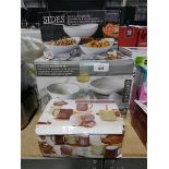 +VAT Boxed Options dinnerware set, together with a boxed set of serving bowls and a boxed set of