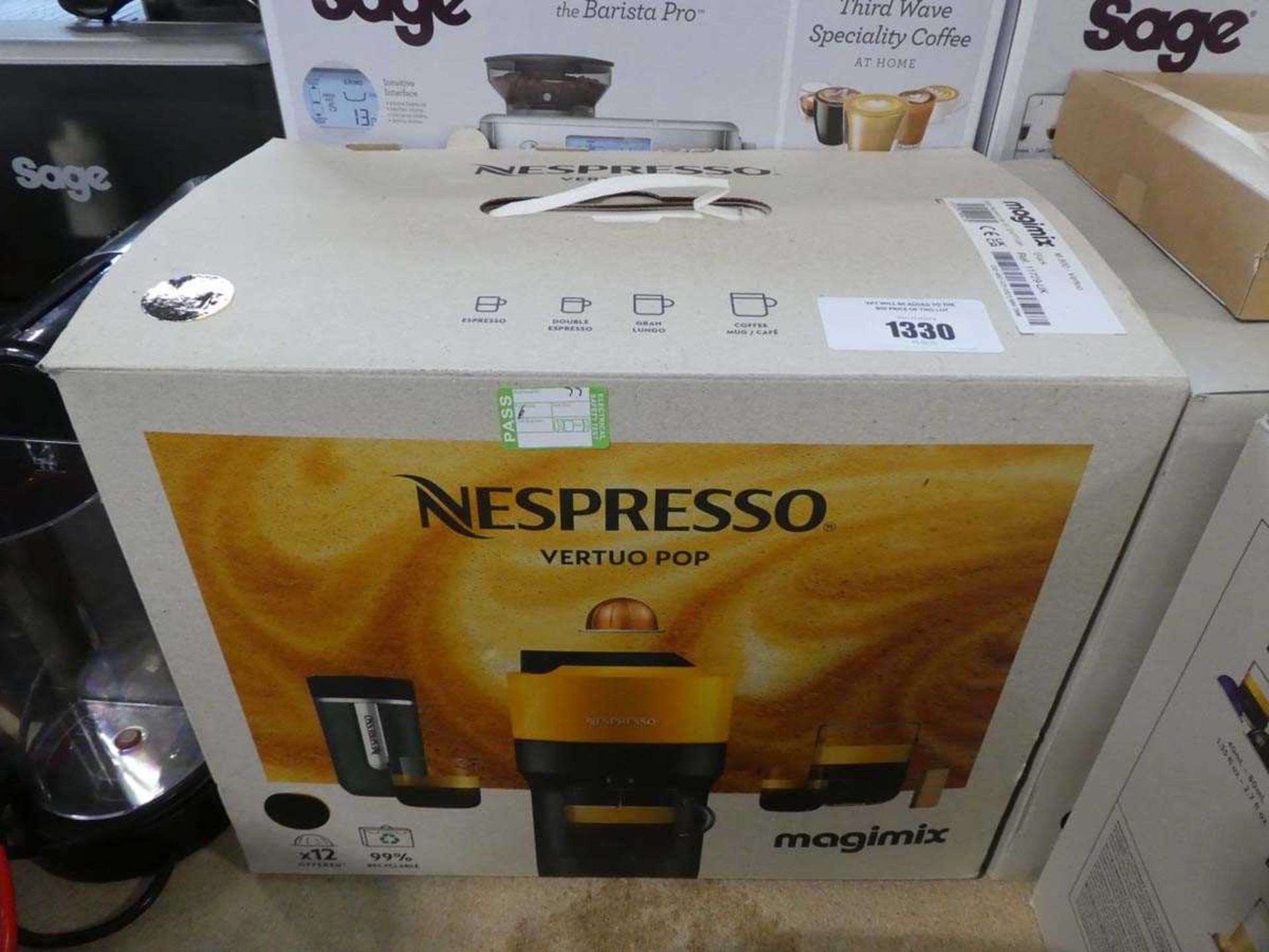 +VAT Nespresso Vertuo Pop boxed coffee machine