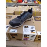 +VAT Pair of men's Site Crater seamless mesh trainers in grey and blue - size 11UK