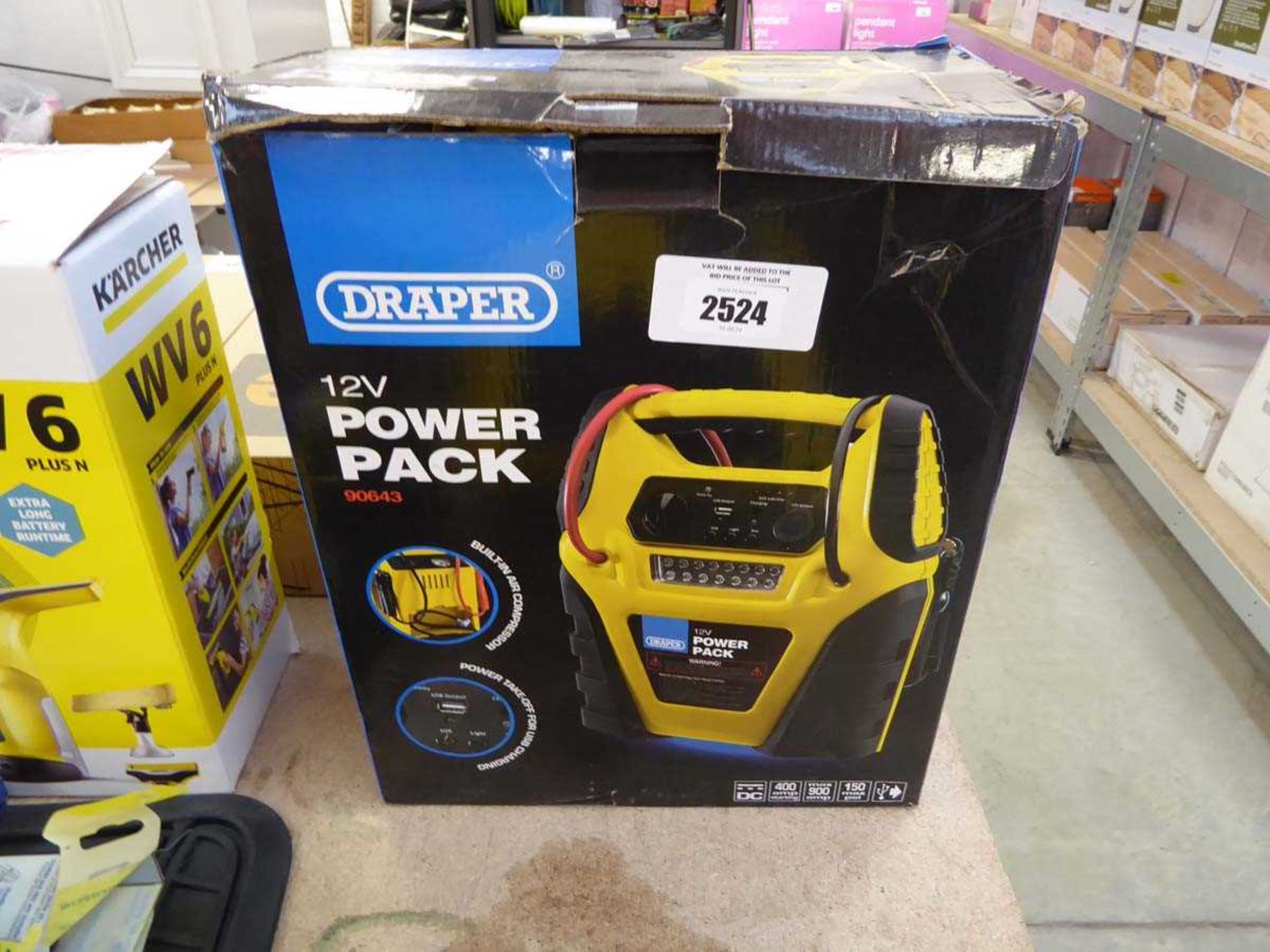 +VAT Boxed Draper 12V power pack