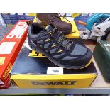 Boxed pair of DeWalt steel toe cap shoes (size 10)