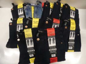 +VAT 12 pairs of women's Bandolino super stretch skinny jeans in mixture of colours - sizes S and M