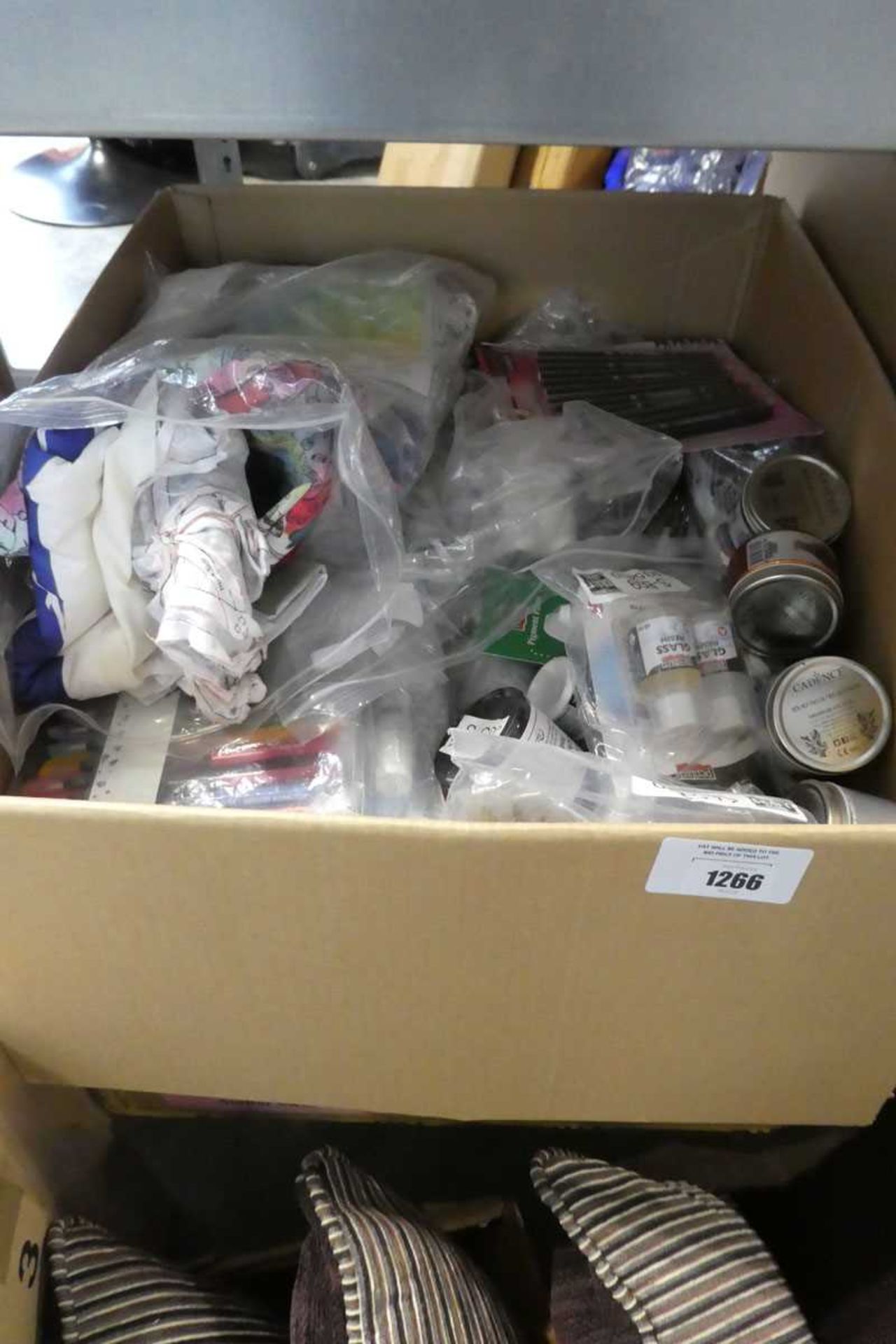 +VAT Box containing various crafting glues, paints, inks, pens etc