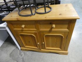 Modern pine cupboard with 2 drawers