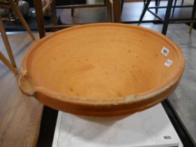 Large terracotta water bowl