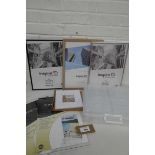 +VAT Various items incl. photo keeper box with 16 photo cases, 2 Perspex wall mounted sign