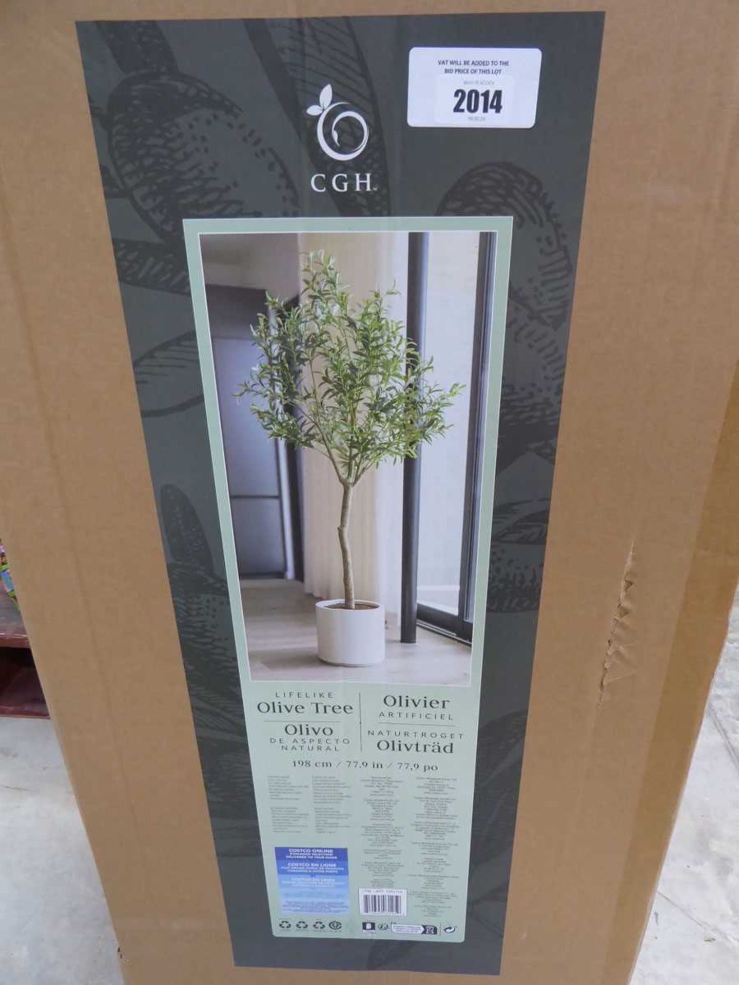 +VAT Artificial olive tree, boxed - Image 2 of 2