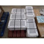 Pallet containing 22 packs of light grey glazed wall/ floor tiles by Johnson Tiles