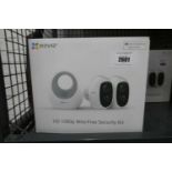 +VAT Boxed EZVIZ HD 1080B wire free 2 camera security kit (Grade A stock)