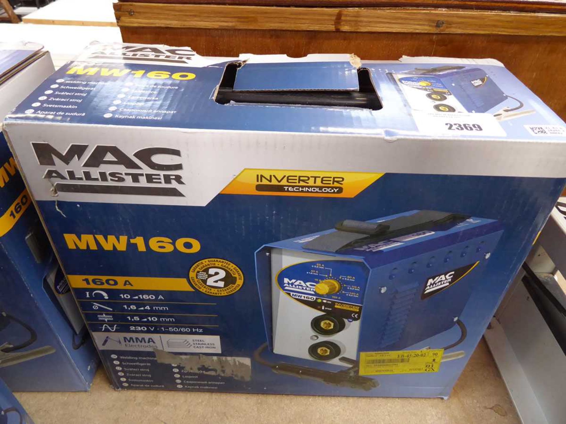 +VAT MacAllister MW160 portable inverter welding machine(Grade A stock), boxed