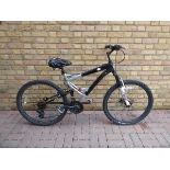 Huffy suspension mountain cycle in black and silver