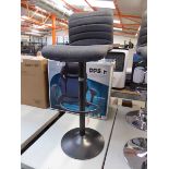 Grey and black height adjustable bar stool