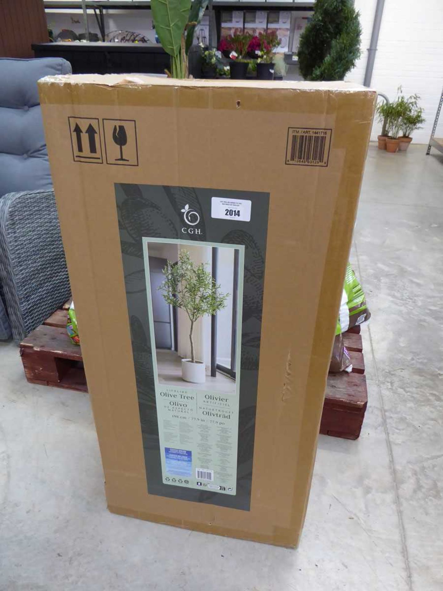 +VAT Artificial olive tree, boxed