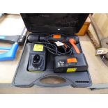 Challenge cased cordless 24V drill with battery and charger