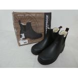 +VAT Boxed pair of womens weatherproof sock-lined ankle wellies in black (size 6)