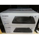 +VAT Boxed Sony stereo turntable system model PS-LX310BT