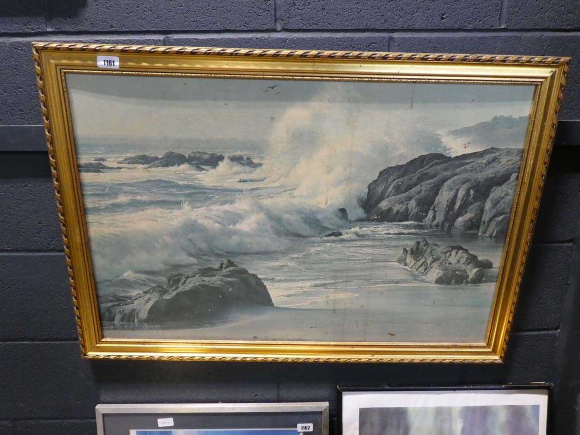 Gilt framed picture of a 'Coastal scene'