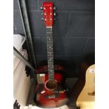 Red Martin Smith acoustic guitar