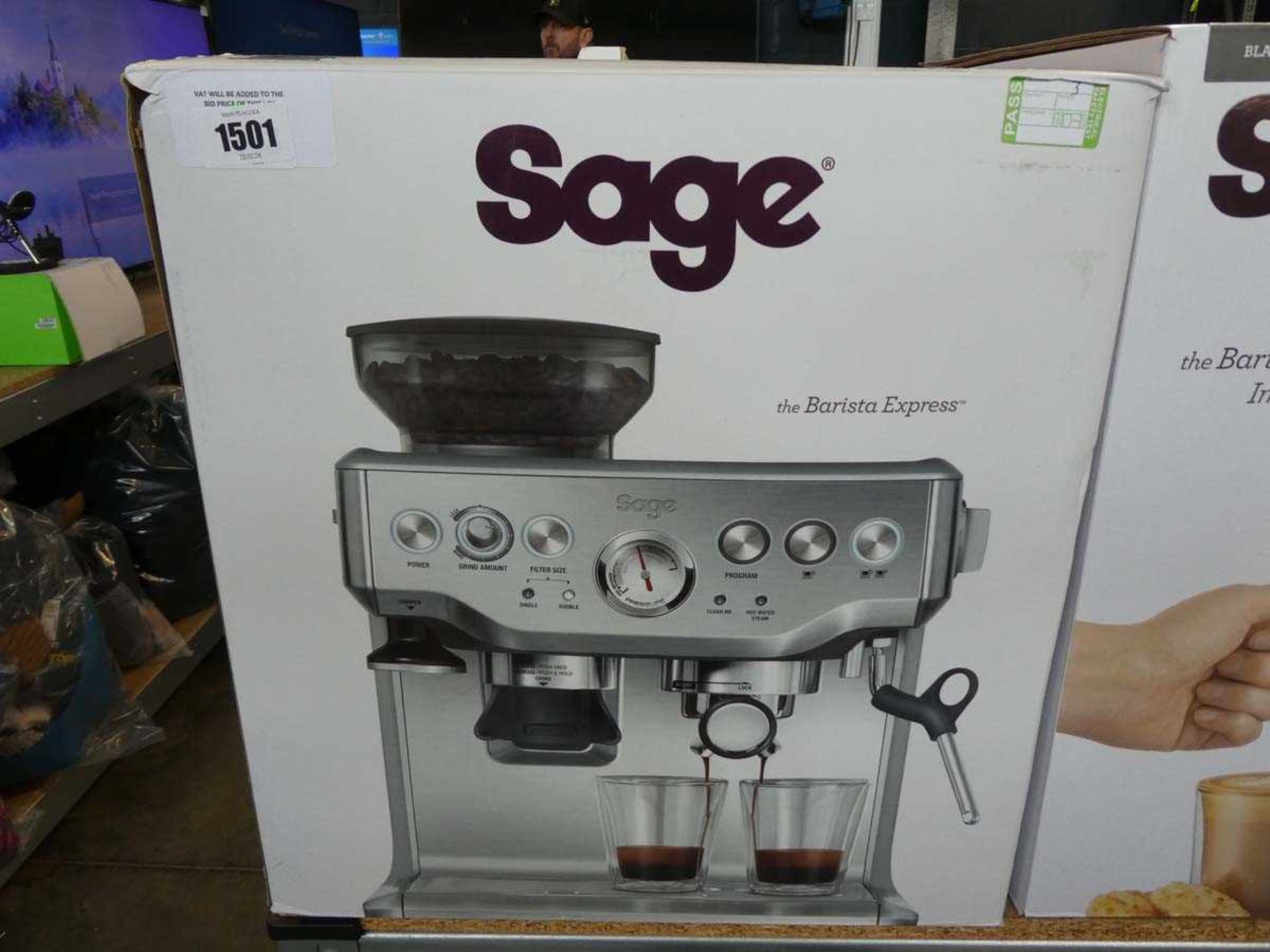 +VAT Sage Barista Express coffee machine