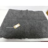 +VAT Grey fluffy rubber bottom mat/ rug