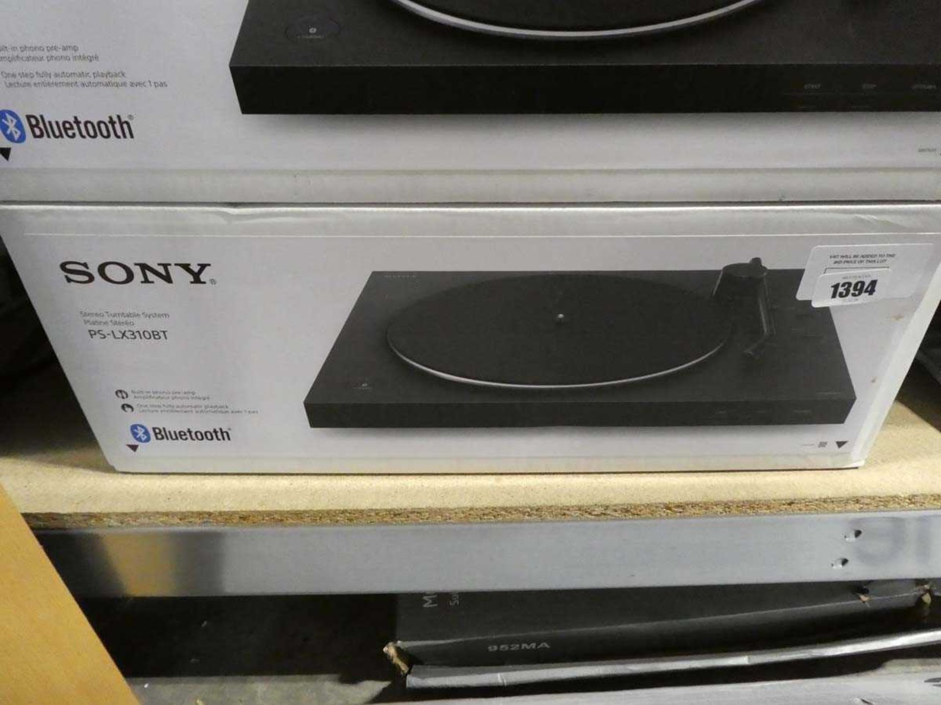 +VAT Boxed Sony stereo turntable system model PS-LX310BT