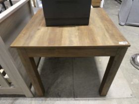 Hardwood effect square table