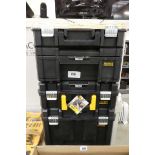 +VAT Stanley Fat Max 3 sectioned stackable toolbox set
