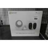 +VAT Boxed EZVIZ HD 1080p wire free 2 camera security kit (Grade A stock)