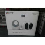 +VAT Boxed EZVIZ HD 1080p wire free 2 camera security kit (Grade A stock)