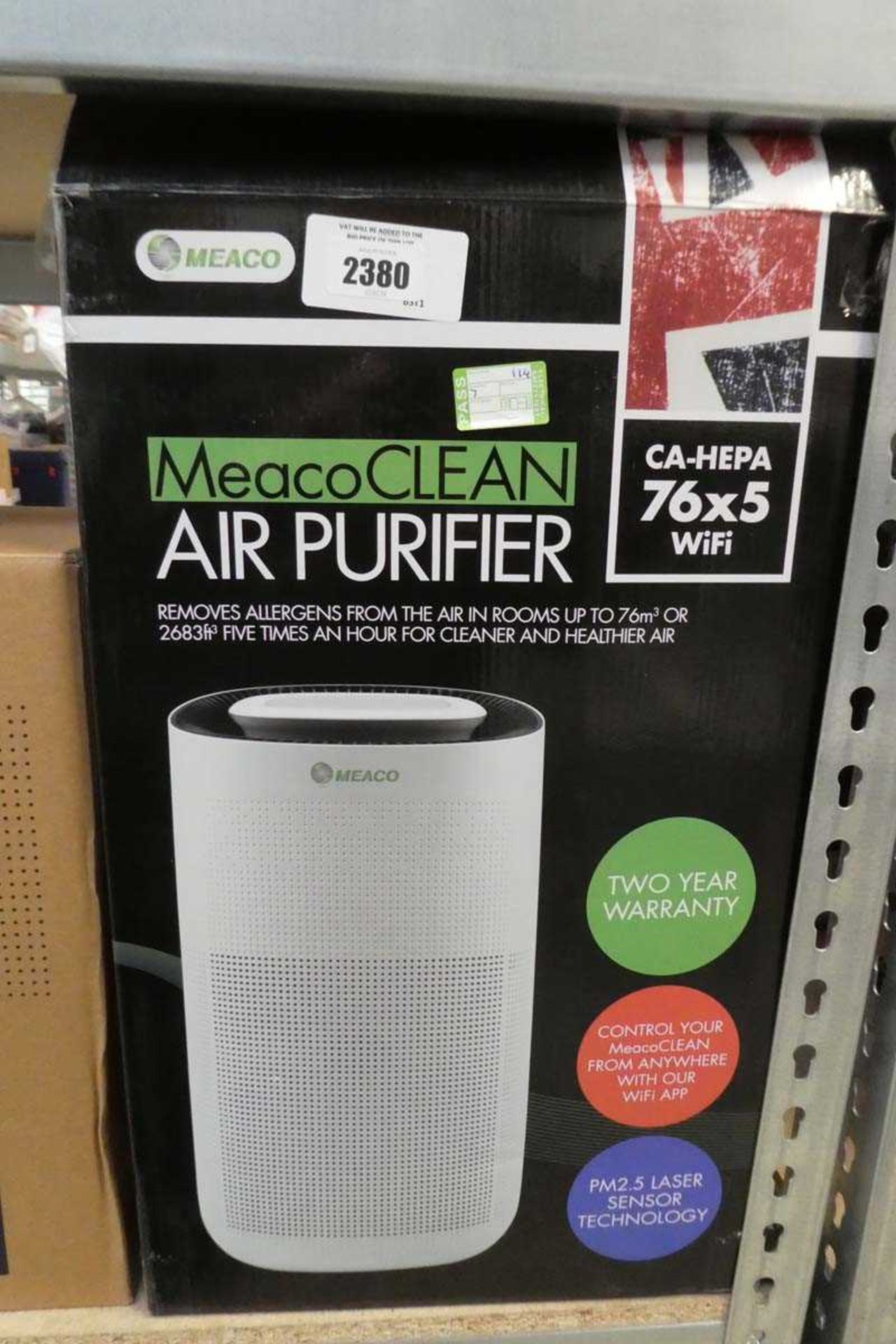 +VAT Boxed Meaco Clean air purifier