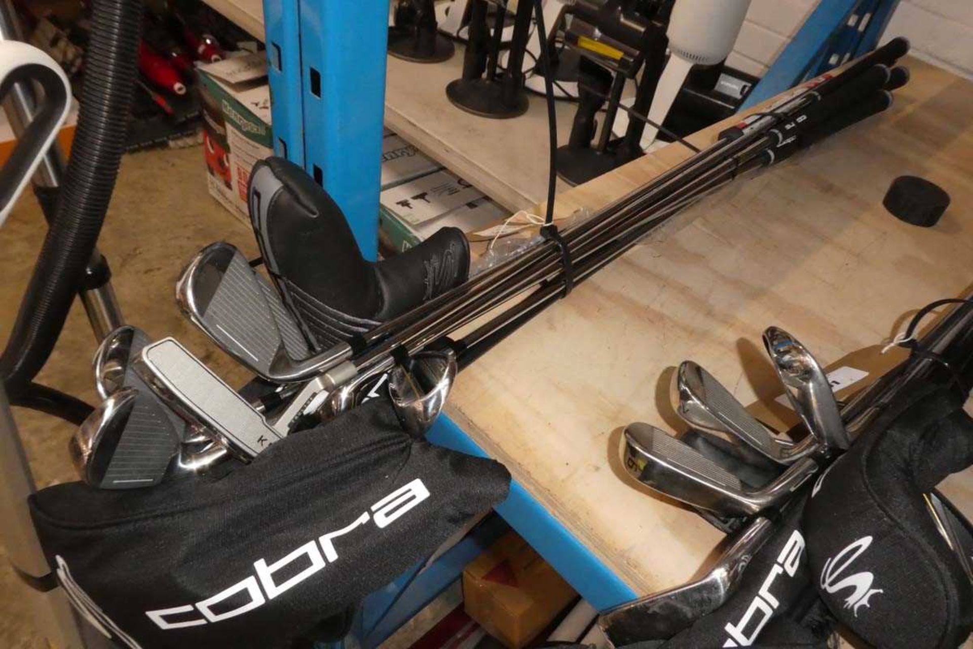 +VAT Qty of Cobra branded golf clubs together with Super Stroke golf club