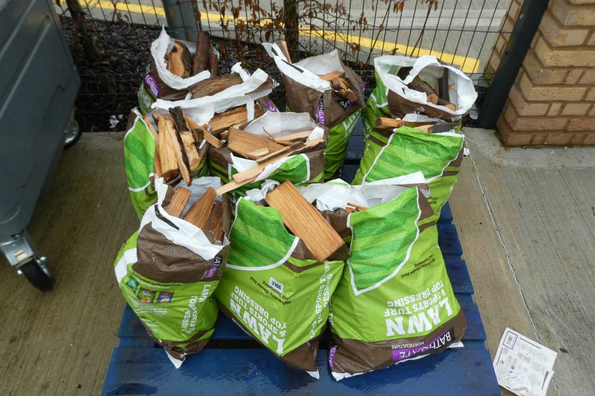 10 bags of chopped kindling