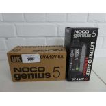+VAT Boxed NOCO Genius 5 6&12V car battery charger and maintainer with brown outer box