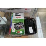 2 Bosch 18V lithium 2.5Ah and 3Ah batteries