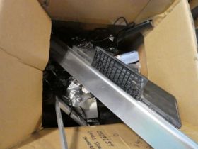 +VAT Box containing qty of TV stands and cabling