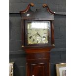 Mahogany cased Grandfather clock by Jos. N Kimich, Dunstable