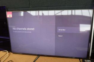 Sony 49" 4K Smart TV no stand, with remote - model KD-49XH9505 Has thin line down middle of screen