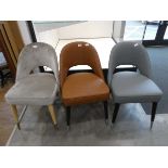 3 various dining chairs in a similar style