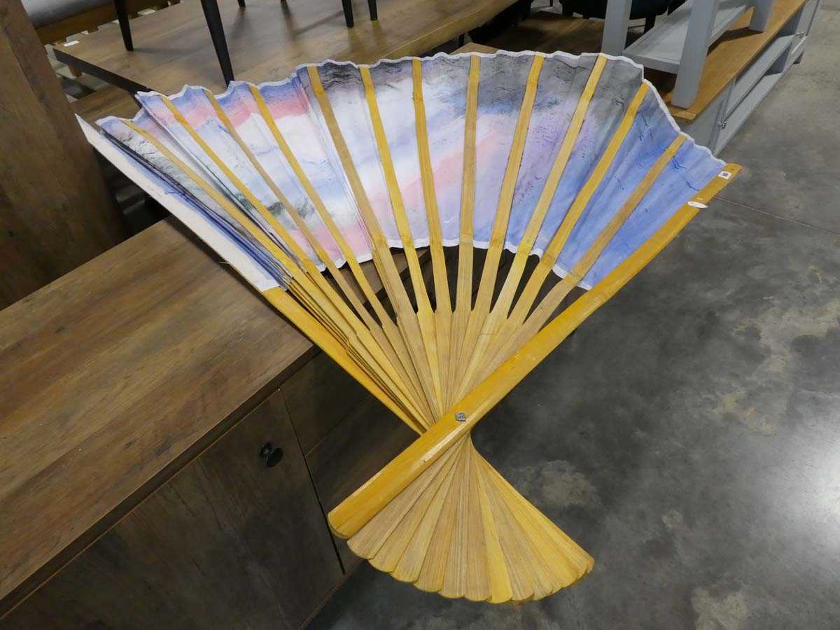 Large fan with oriental design