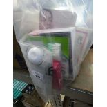 +VAT Bag containing various cosmetics to include make up brushes and lip gloss filler
