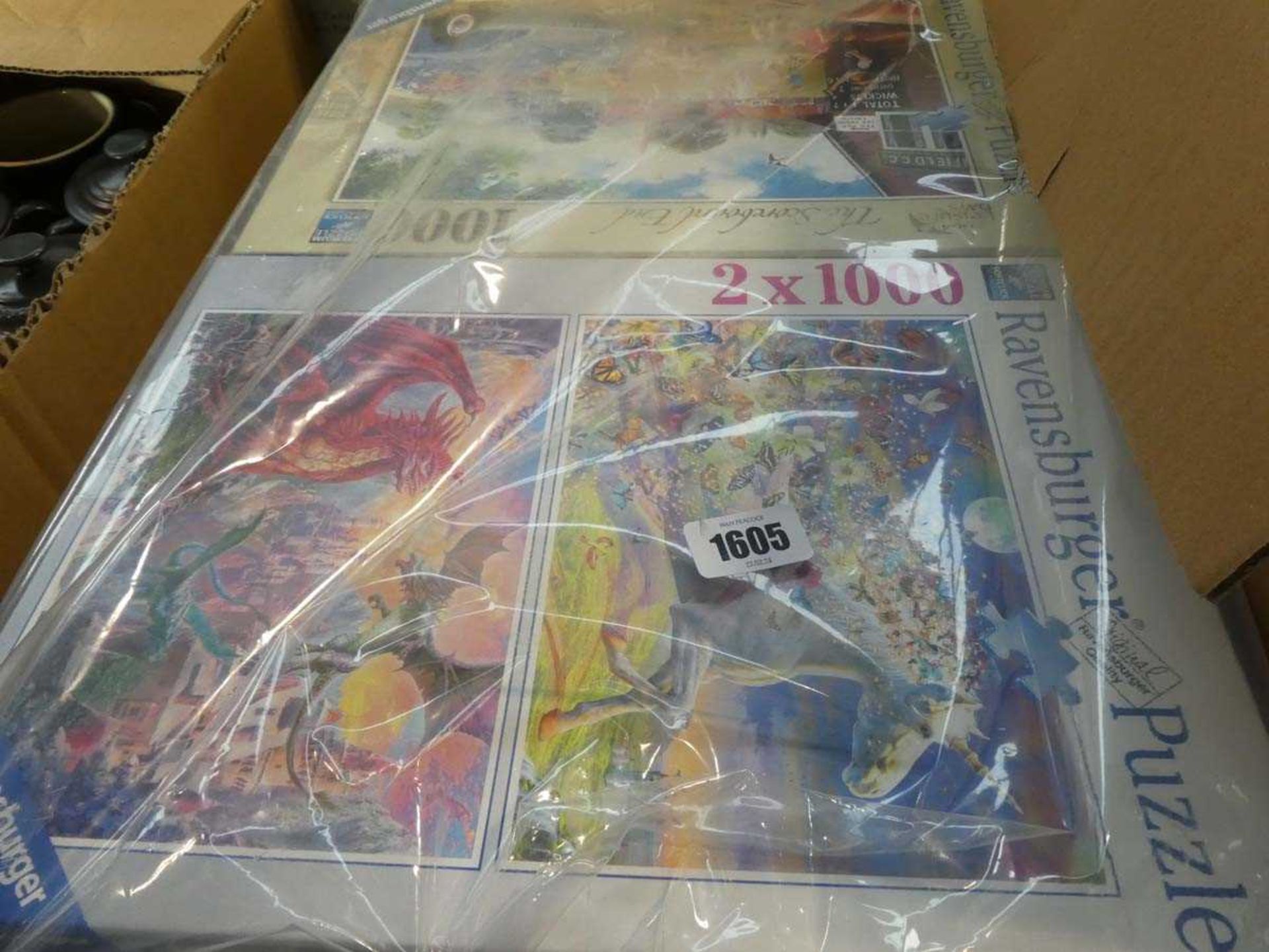Bag containing 6x 1000 piece jigsaws