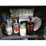 +VAT Cage containing Yankee Candles and other scented and faux candles