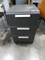 Modern grey 3 drawer filing unit