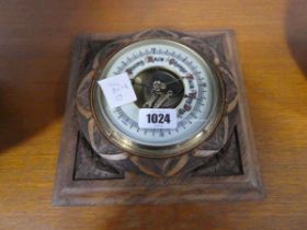 Oak cased barometer