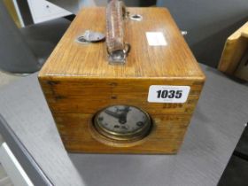 Jundes oak cased automatic timing clock